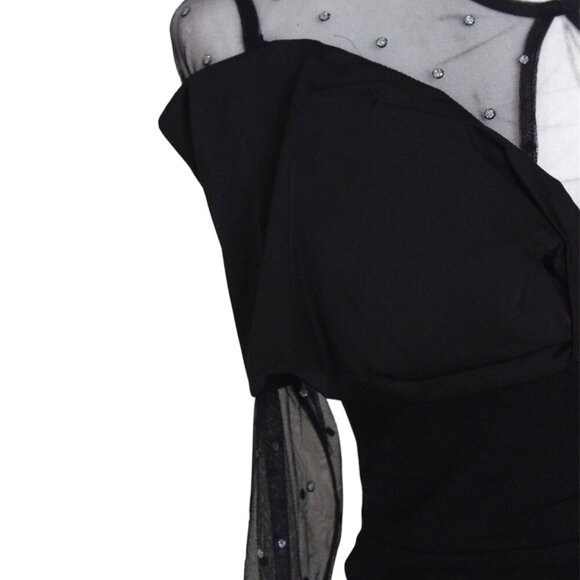 Bow Design Shoulder Midi Dress - Picture 2 of 2